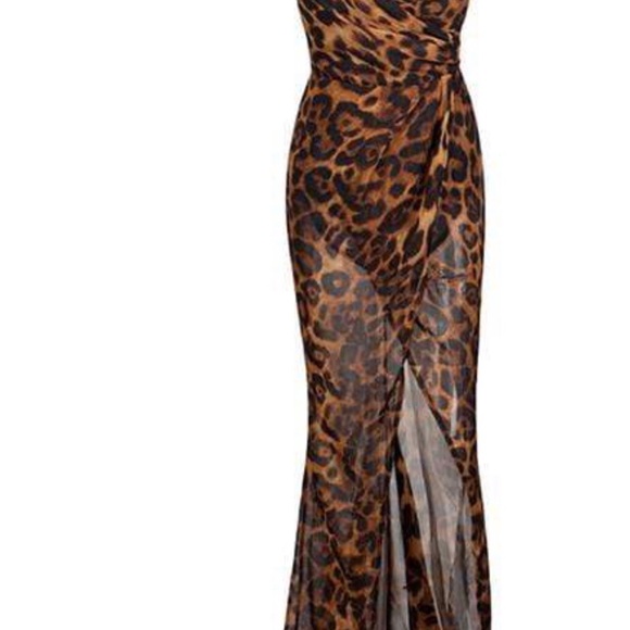 Carmine Strapless Leopard Maxi Dress - Picture 13 of 14